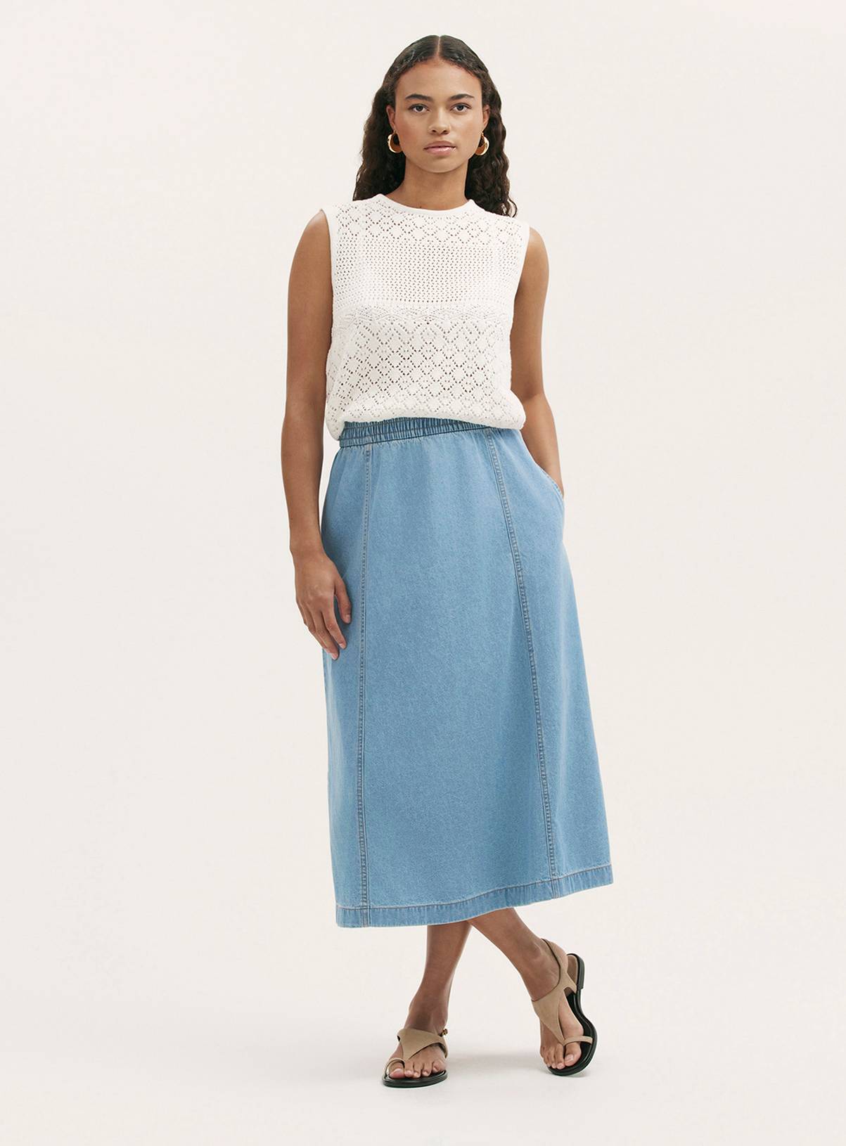 FINERY Winona Denim Skirt Light Blue 12 - Image 2