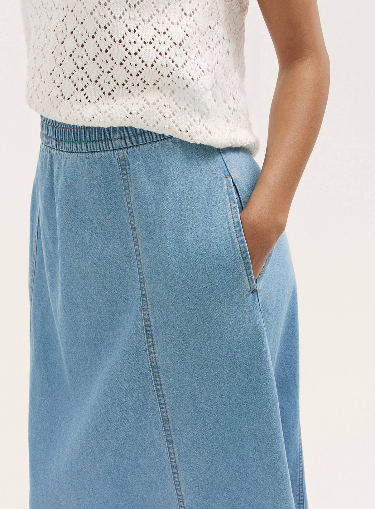FINERY Winona Denim Skirt Light Blue 12 - Image 3