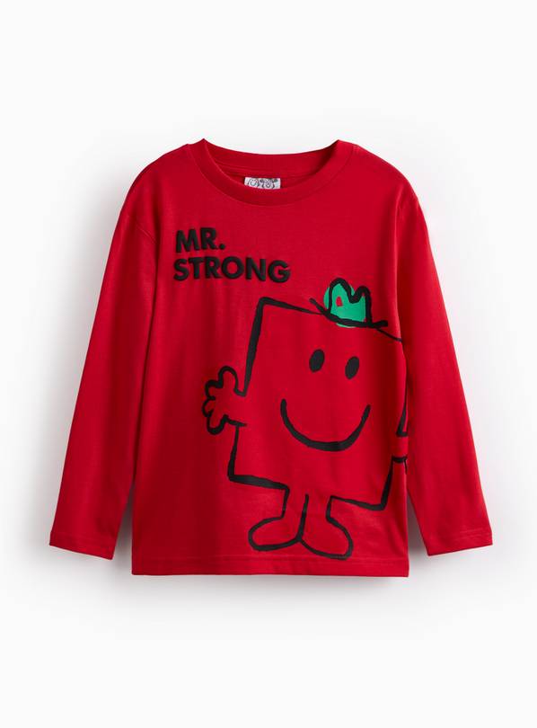 Red Mr Strong Character Print T-Shirt 3-4 years