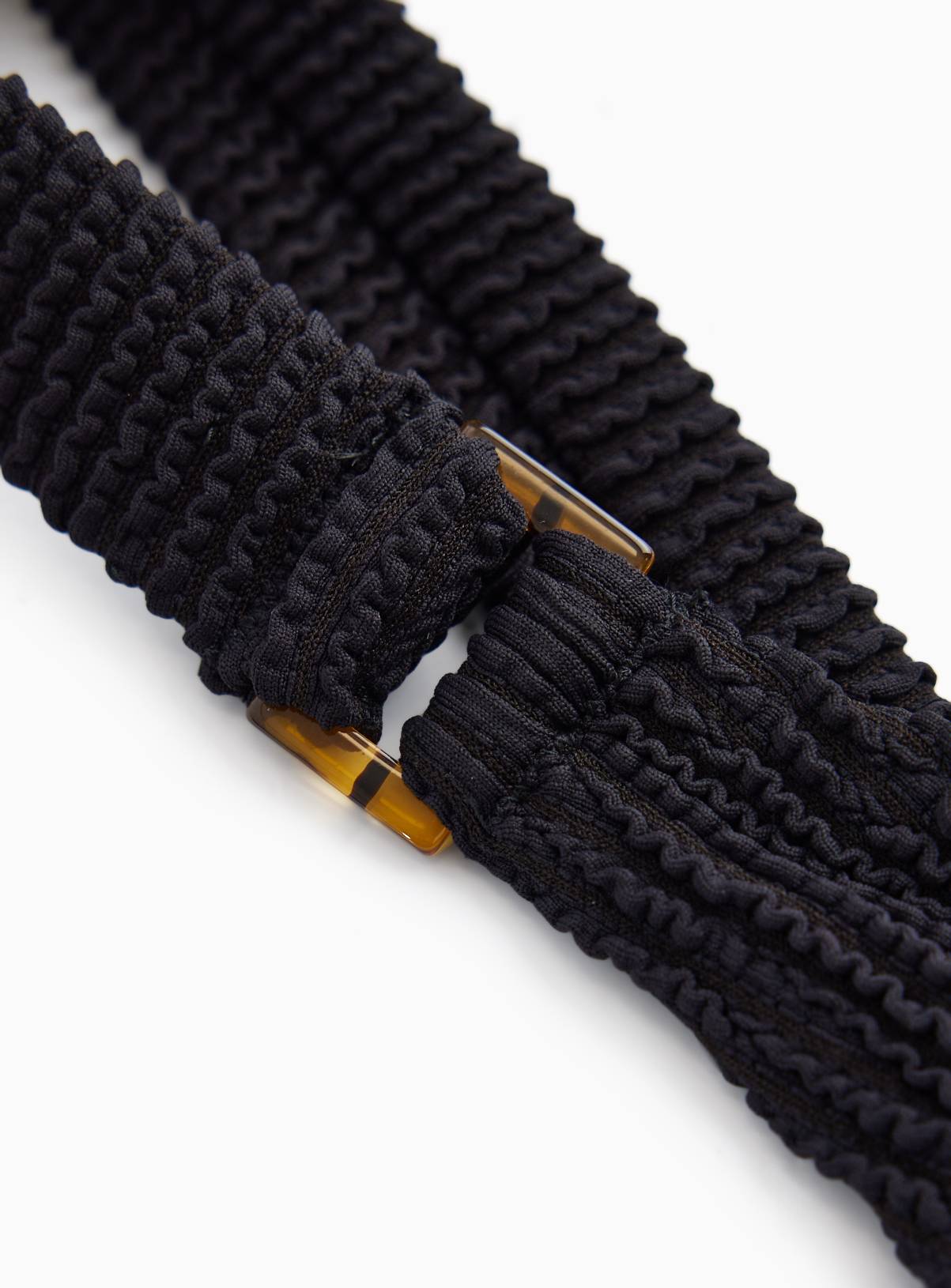 Black Crinkle Square Neck Bikini Top 20 - Image 4