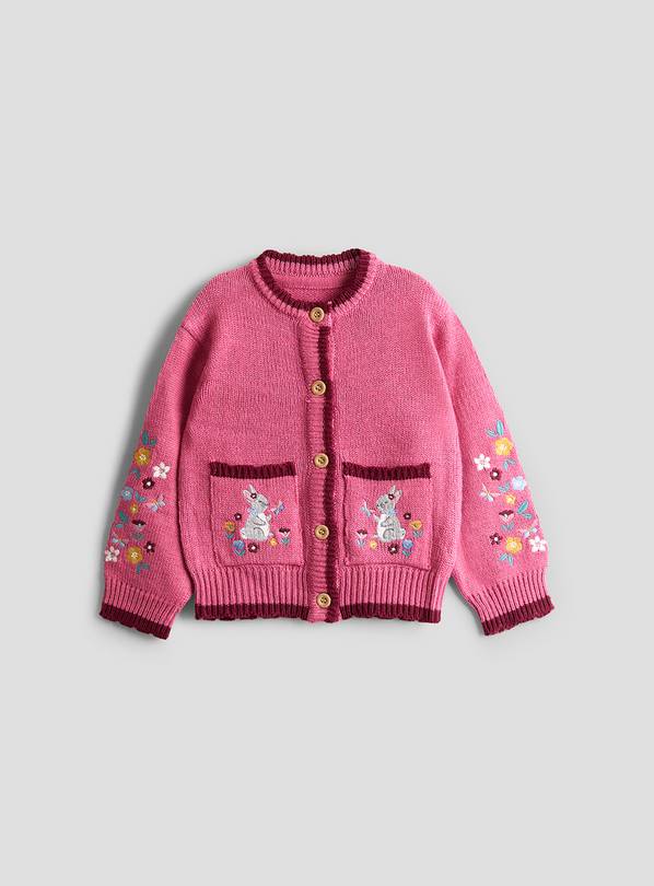 JOJO MAMAN BÉBÉ Rabbit Embroidered Cardigan 6-12 months