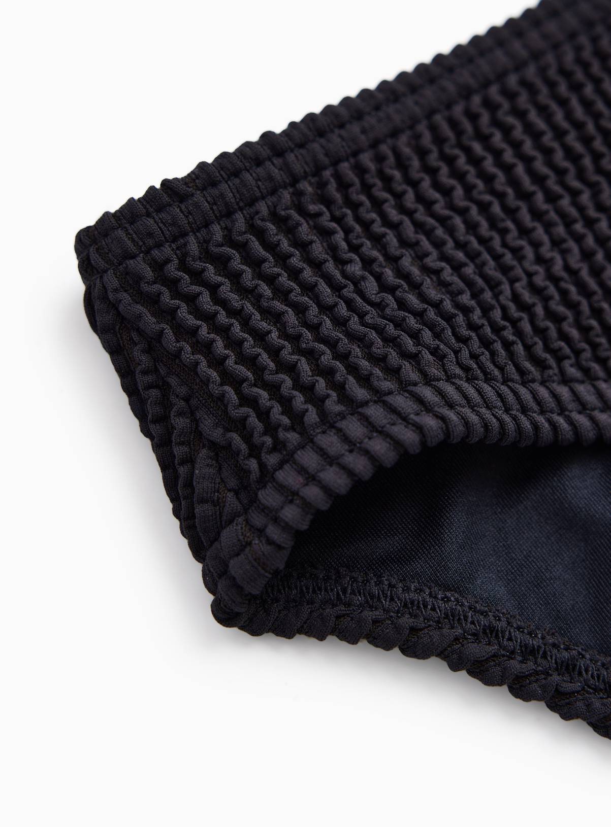 Black Crinkle High Leg Bikini Bottoms 14 - Image 3