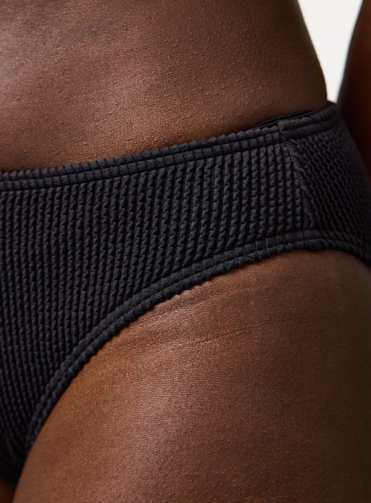 Black Crinkle High Leg Bikini Bottoms 14 - Image 5