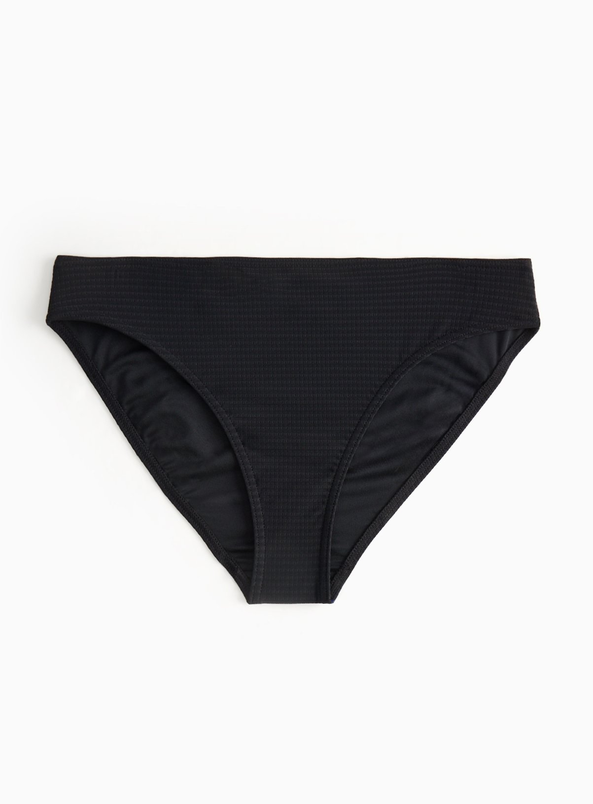 Black Square Ring Textured High Leg Tankini Bottoms  14 - Image 2 thumbnail