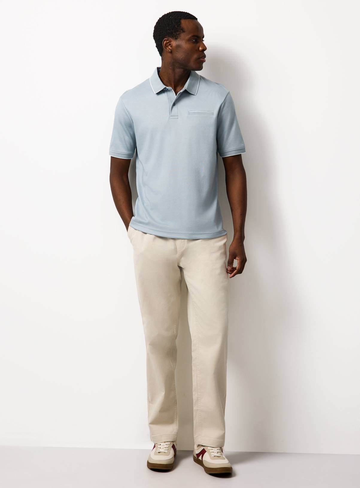 Blue Two Tone Polo XXXL - Image 2