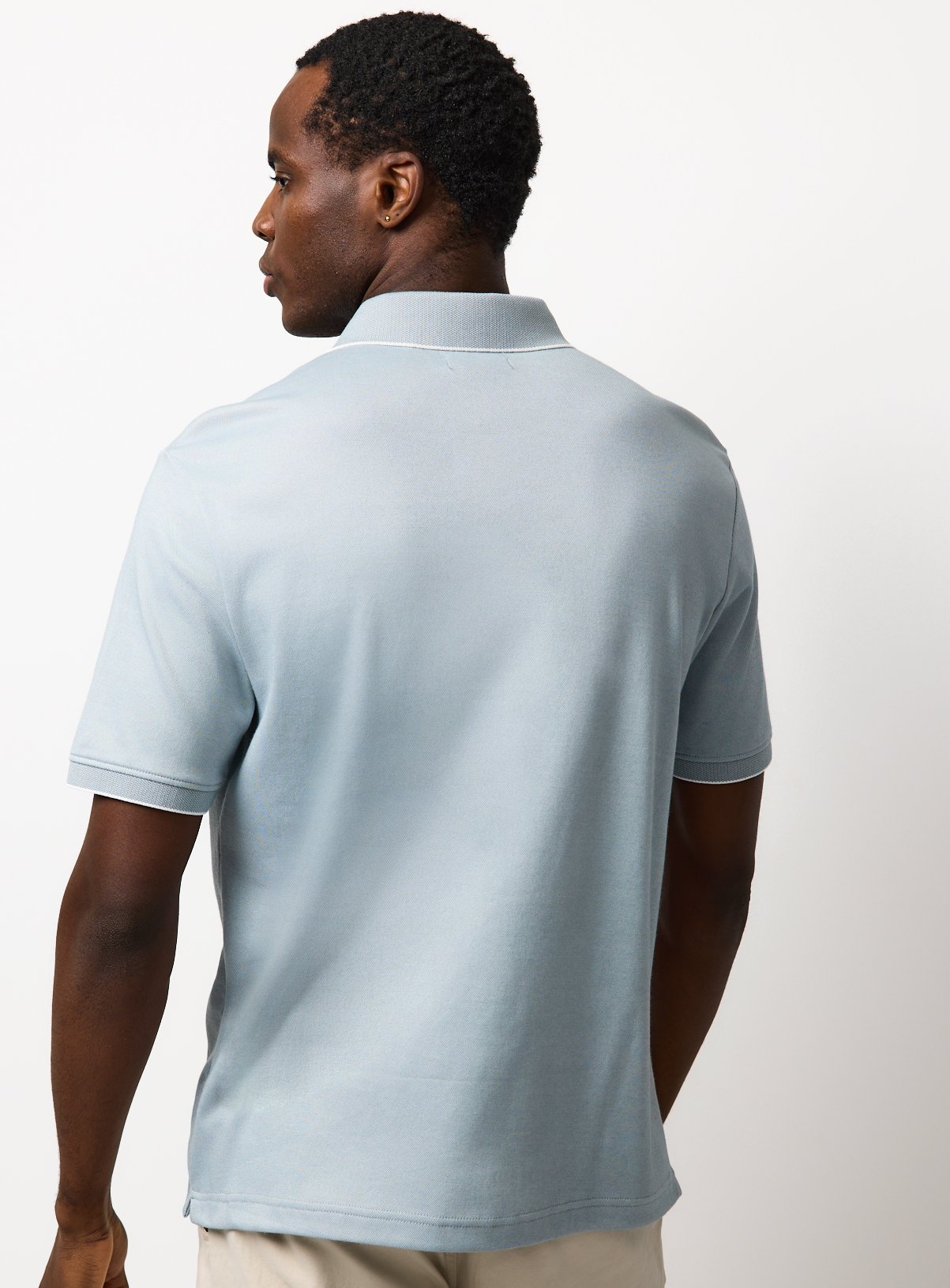 Blue Two Tone Polo XXXL - Image 5 thumbnail