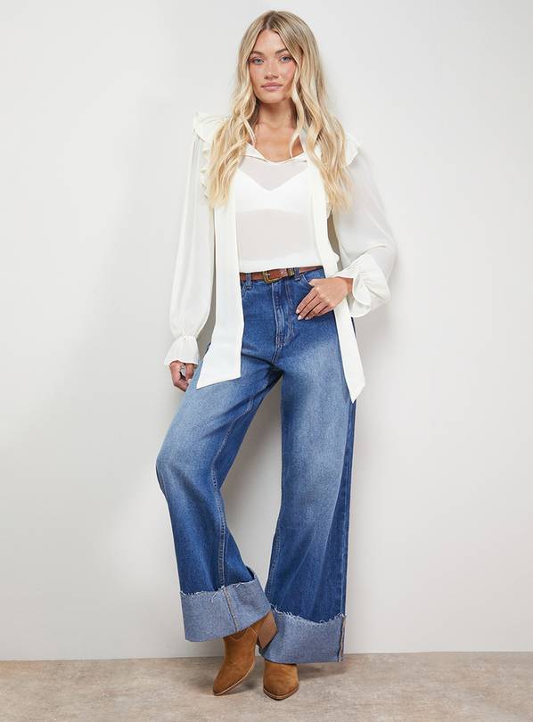 OASIS Denim Turnup Straight Leg Jean 16