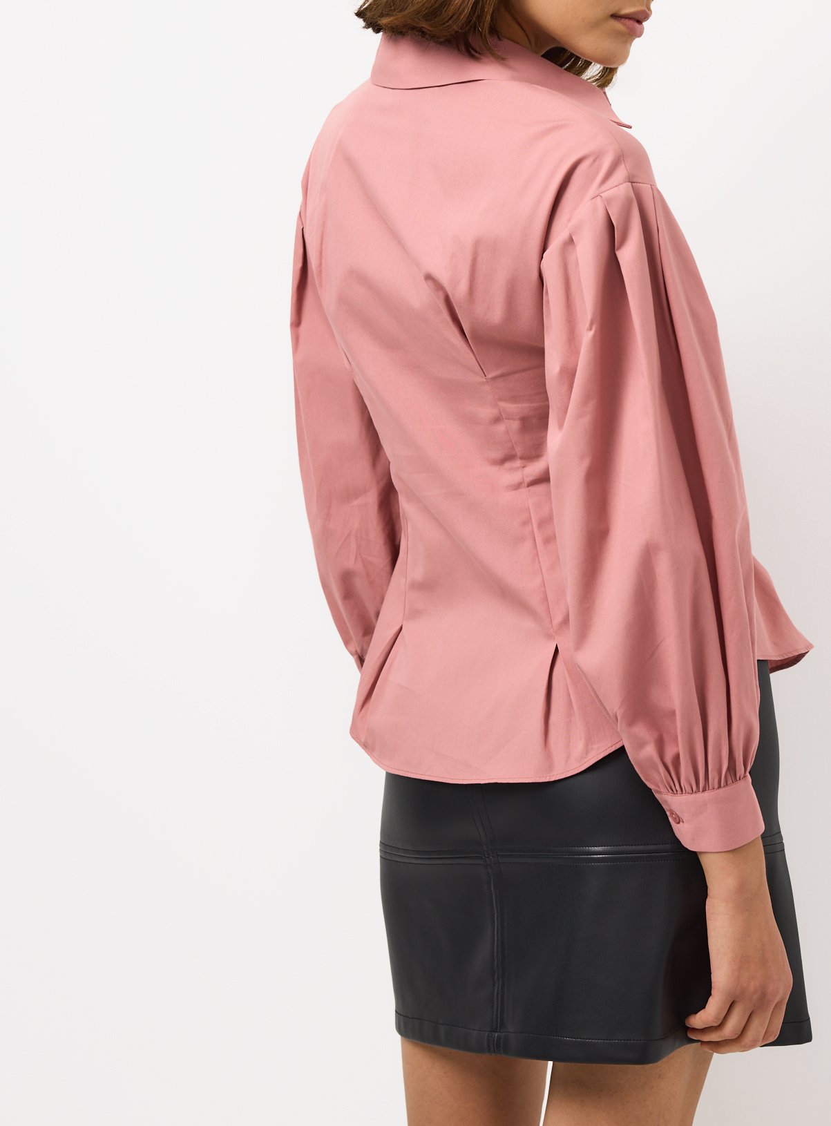 Pink Cinched Waist Detail Shirt 12 - Image 4 thumbnail