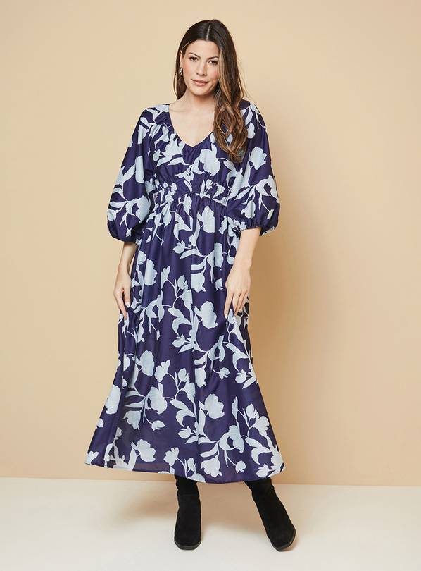 WALLIS Ruched Waist Midaxi Tea Dress 16