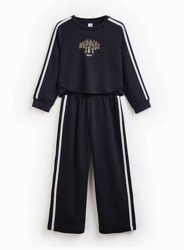 Black Scuba Sweatshirt & Joggers Set 6 years