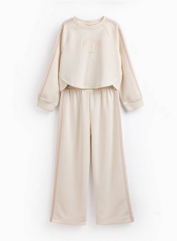 Cream Scuba Sweatshirt & Joggers Set 9 years