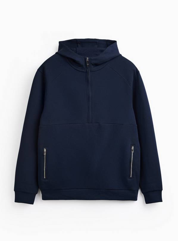 Navy Scuba Quarter Zip Co-ord Hoodie L