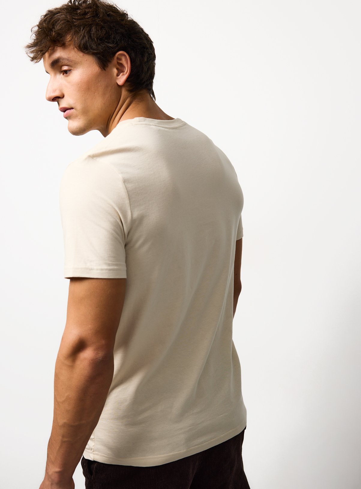 The Pure Cotton Tee - Stone M - Image 5 thumbnail