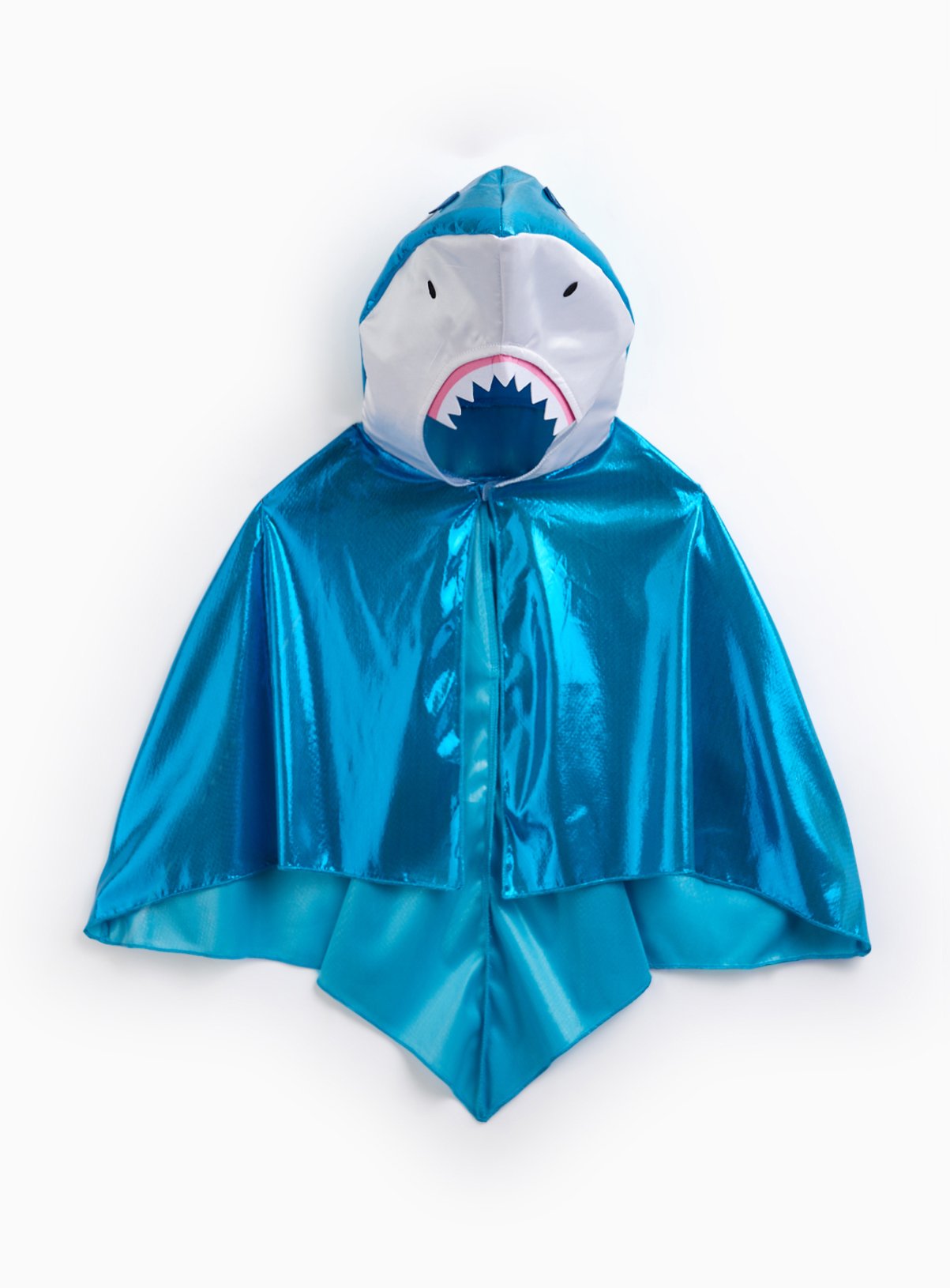 Blue Shark Fancy Dress Cape 6-8 years - Image 1 thumbnail