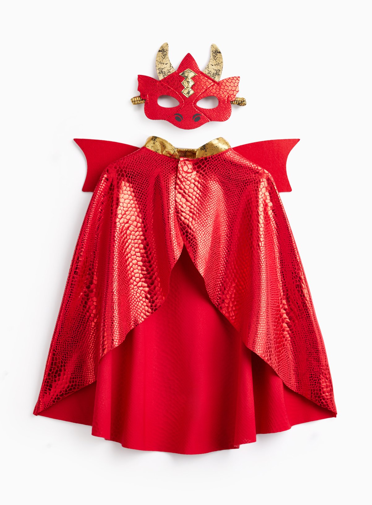 Red Dragon Fancy Dress Cape 3-5 years - Image 1 thumbnail