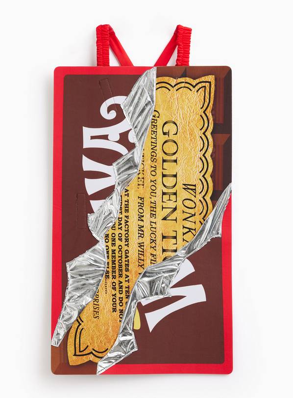 Willy Wonka Chocolate Bar Fancy Dress Costume One Size