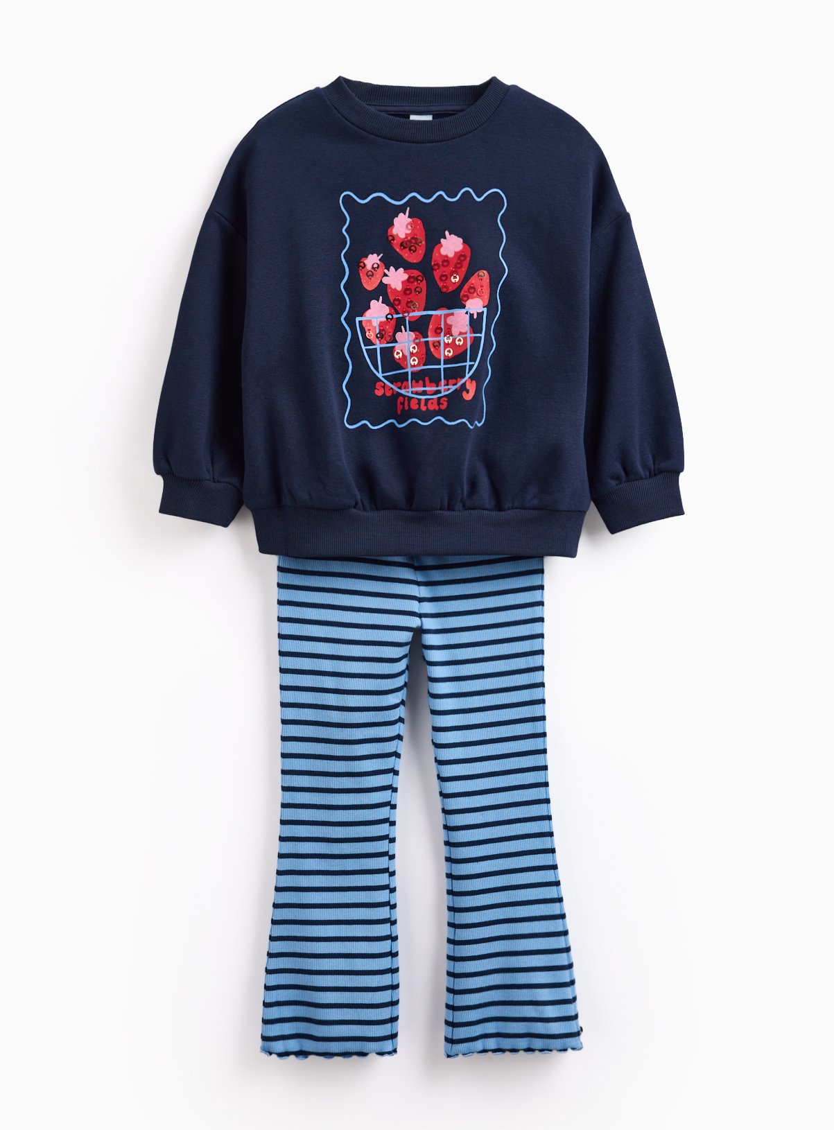 Navy Navy Strawberry Basket Print Sweat Set - Tu by Sainsbury's