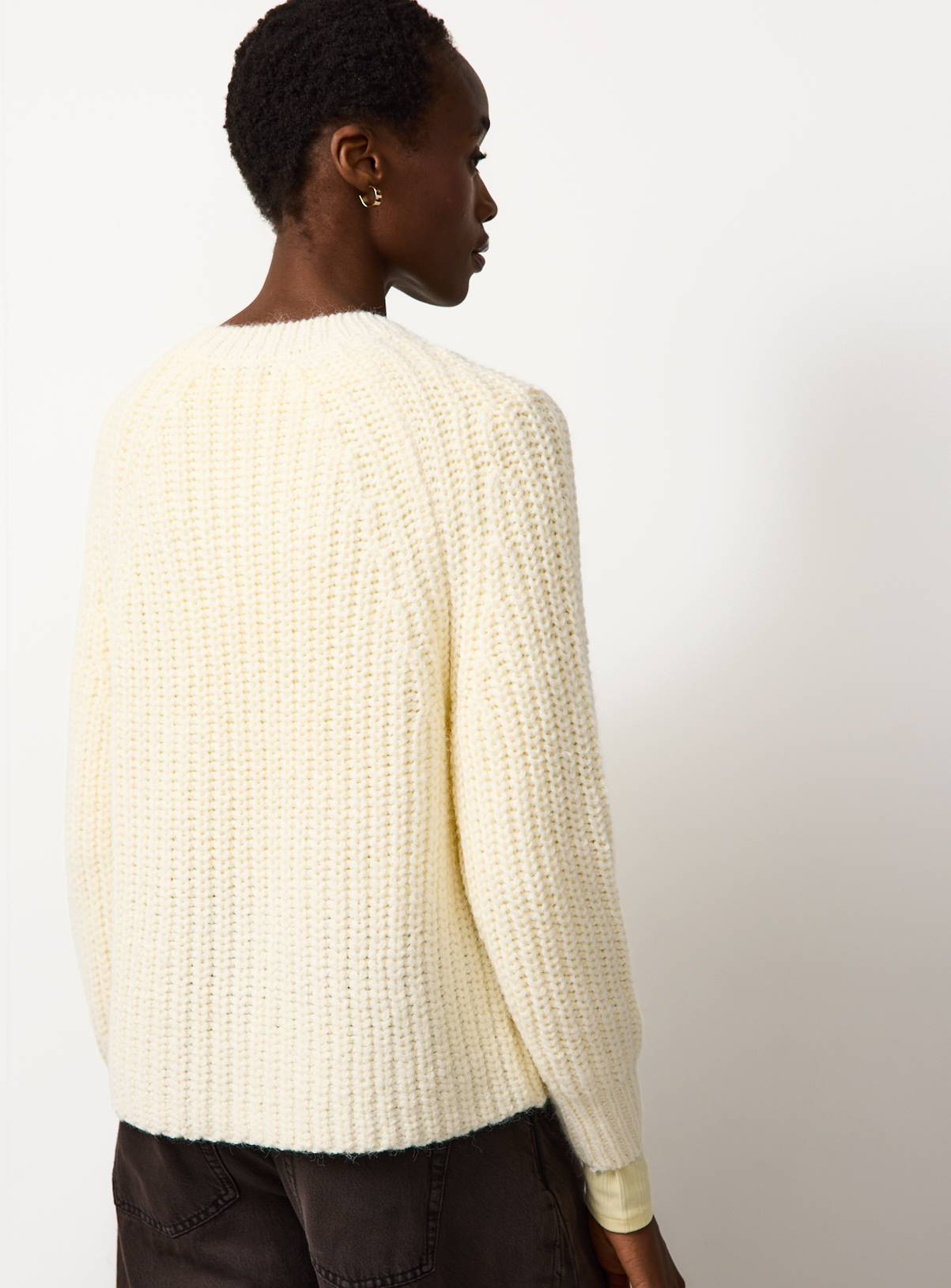 Cream Fisherman Cable Knit Jumper 8 - Image 4