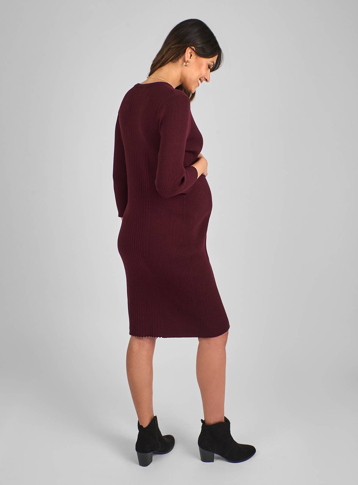 JOJO MAMAN BÉBÉ Ribbed Mini Maternity And Nursing Dress L - Image 2