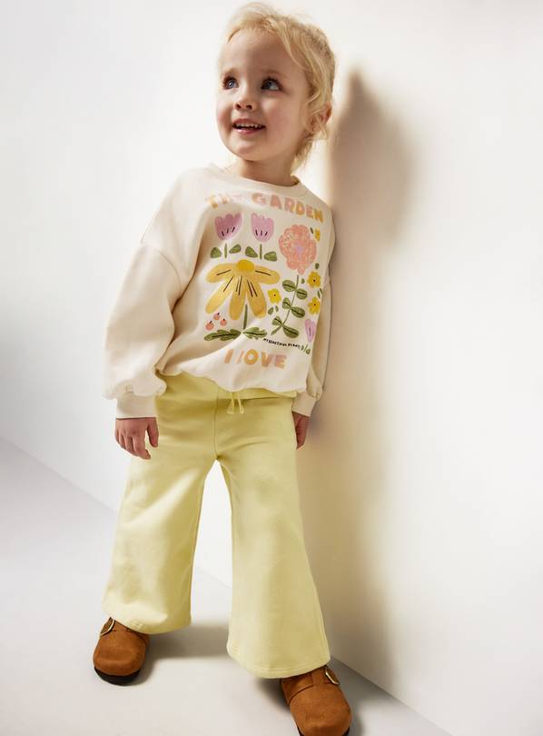 Cream Garden Graphic Sweatshirt 2-3 years