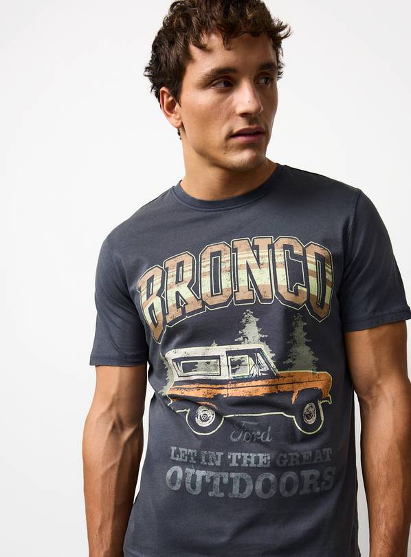 Grey Ford Graphic Print T-Shirt XL