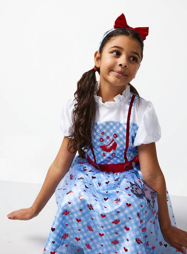 Wizard Of Oz Dorothy Costume Dress For 18-Inch Dolls (Like American Girl) -  Blue & White Gingham Dorothy Wizard Of Oz Original
