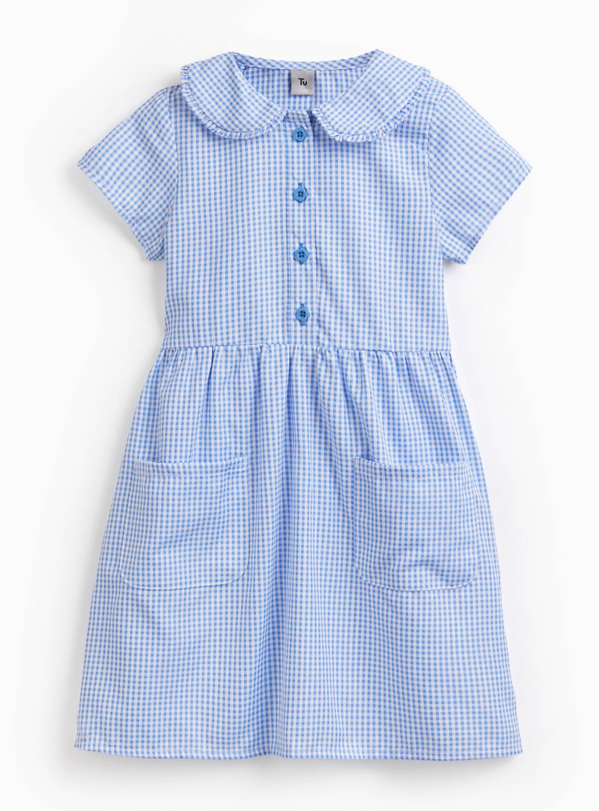 Blue Gingham School Dress 11 years - Image 1