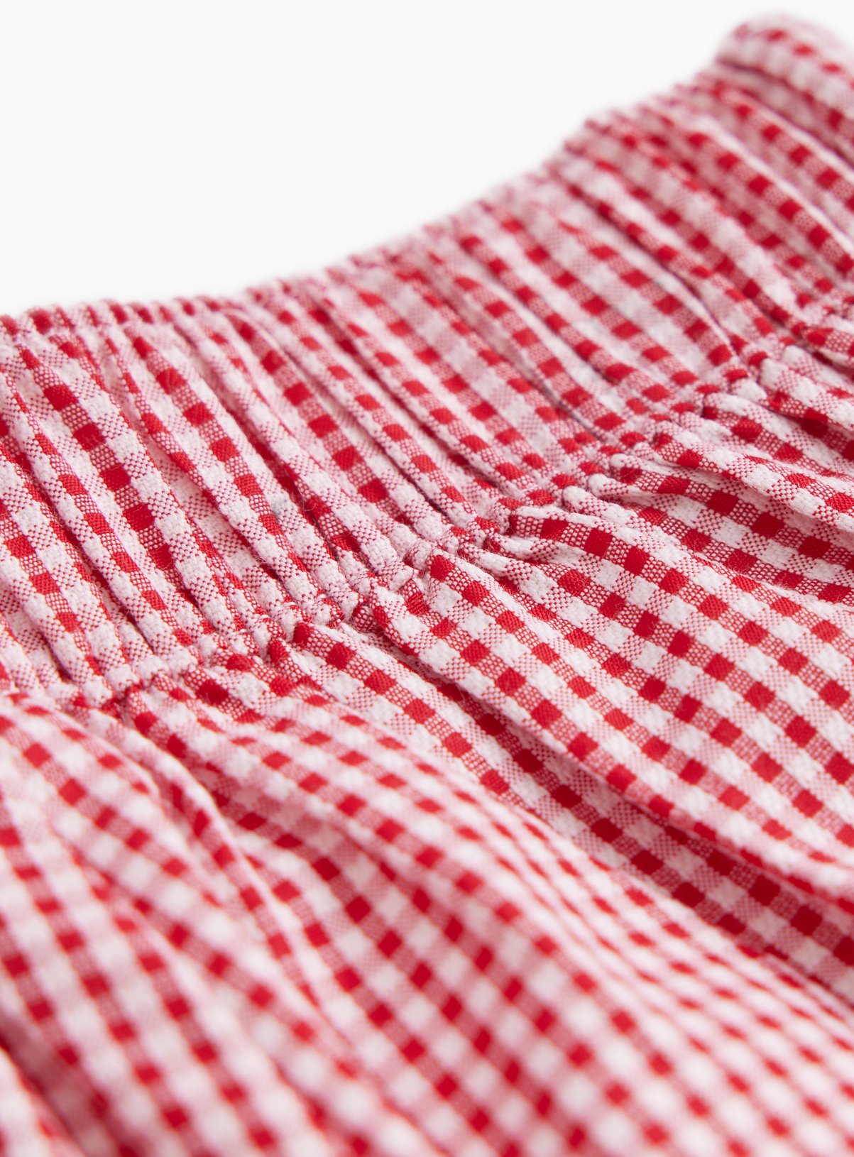 Red Gingham Cotton Blend Scallop Edge Culottes 12 years - Image 2 thumbnail