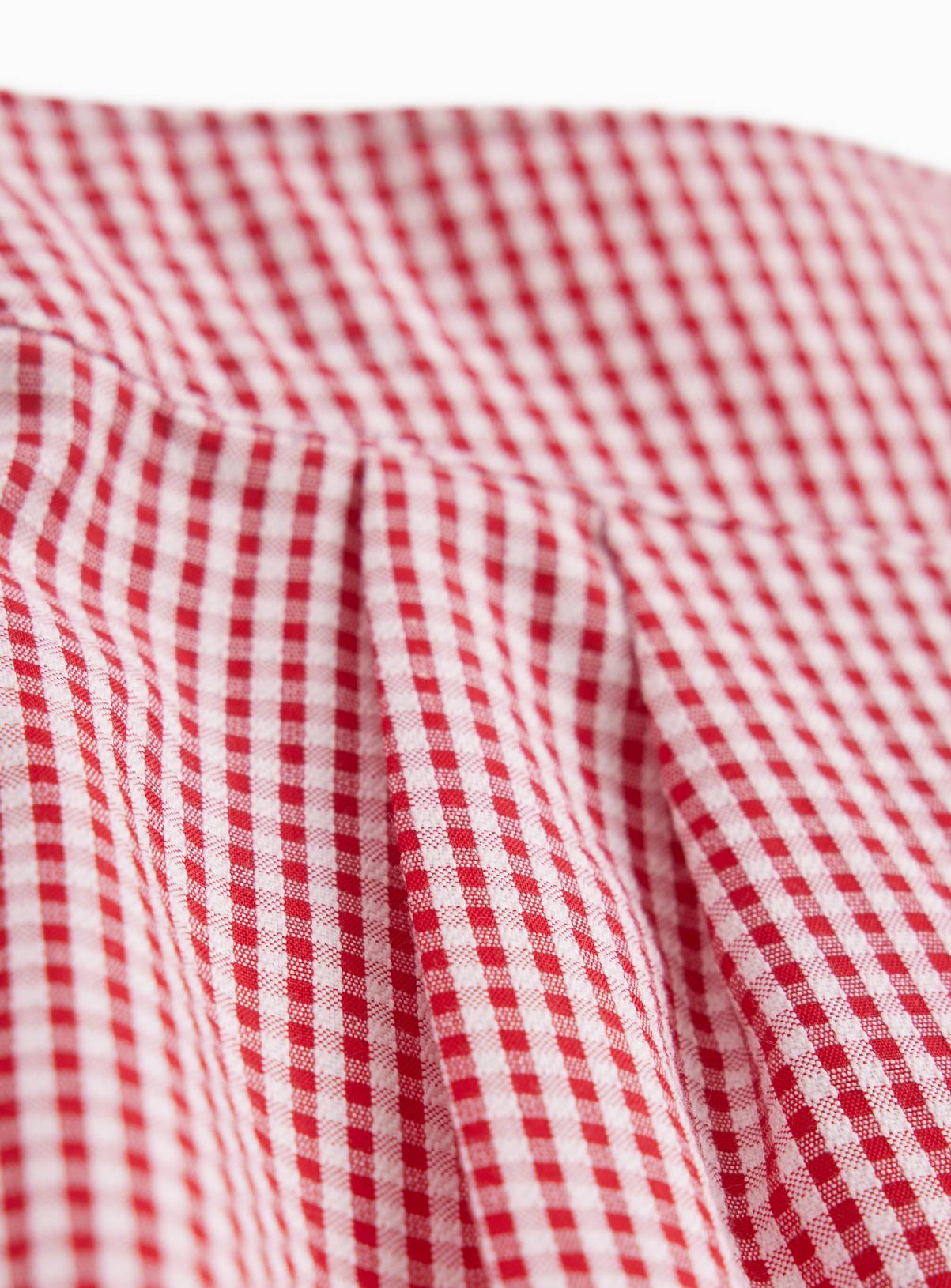 Red Gingham Cotton Blend Scallop Edge Culottes 12 years - Image 3