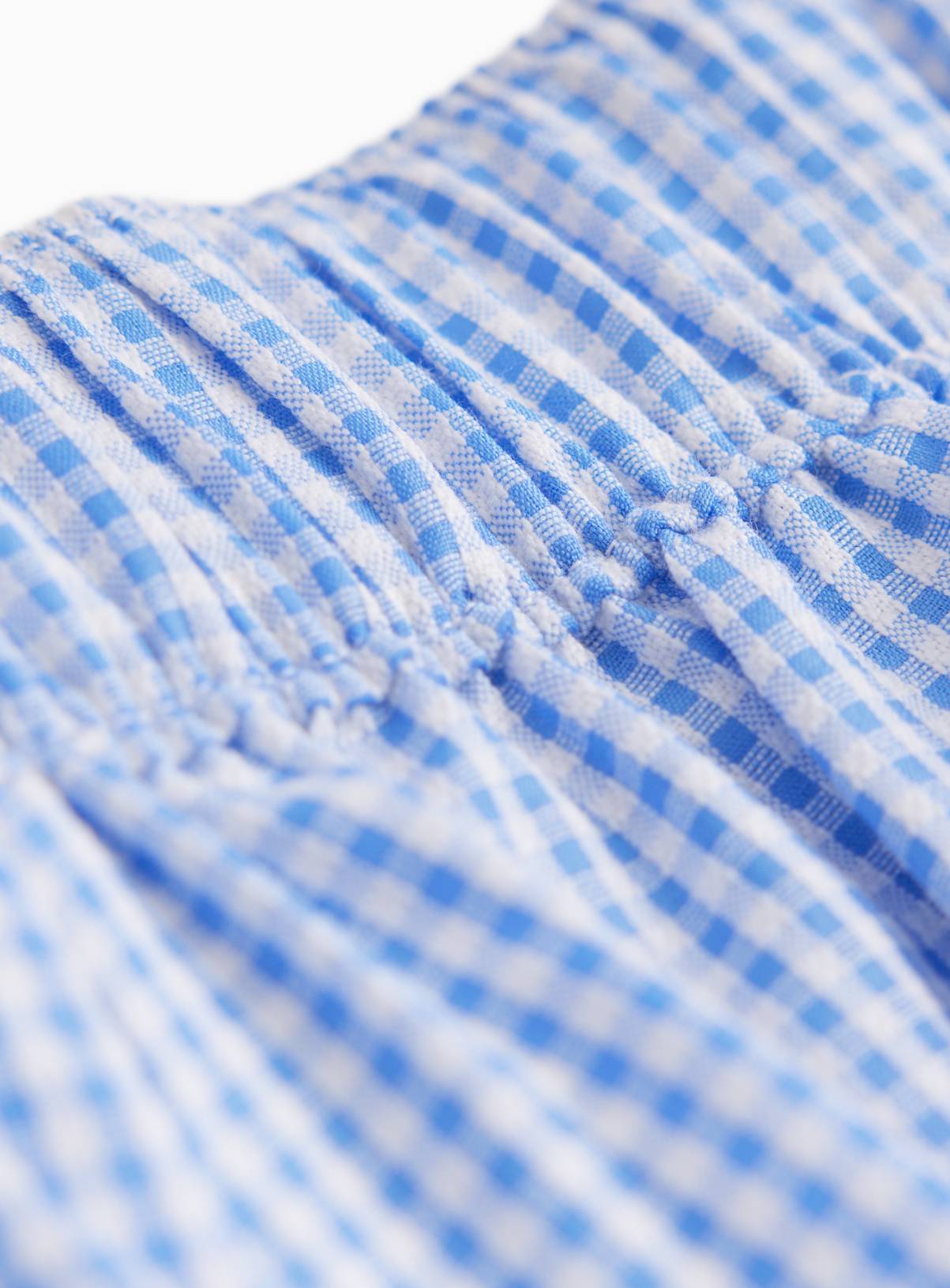 Blue Gingham Scallop Edge Culottes 12 years - Image 2