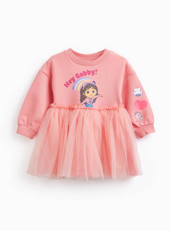 Pink Gabby Print Tutu Sweatshirt Dress 2-3 years