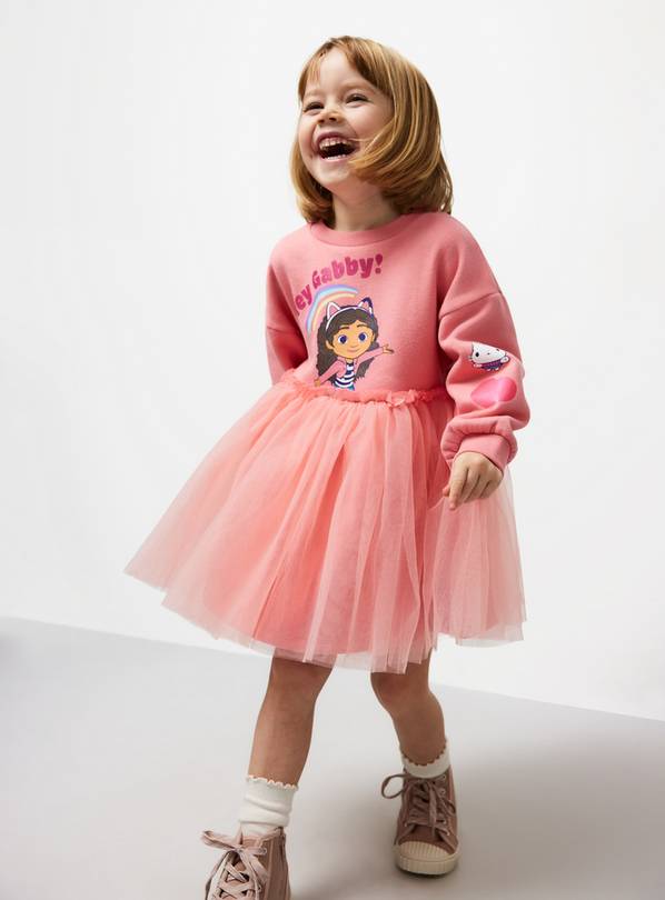 Pink Gabby Print Tutu Sweatshirt Dress 4-5 years