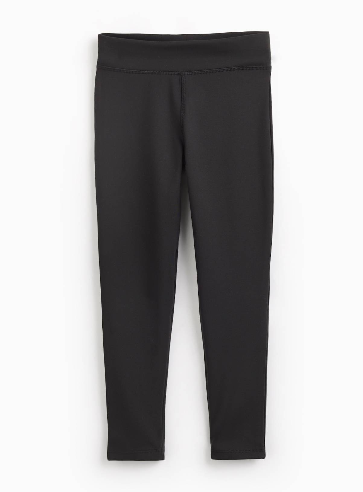 Black Polyester Blend High Waisted School Leggings 13 years - Image 3