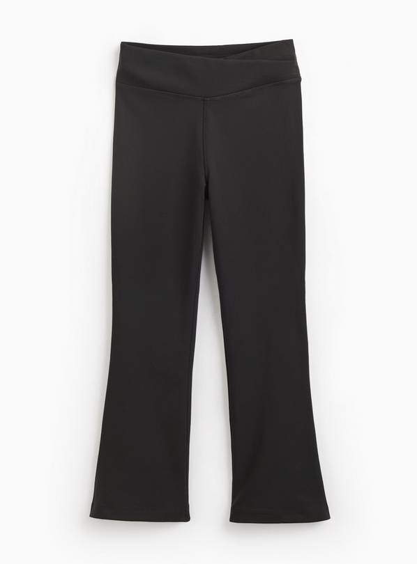 Black Wrap Front Flared Yoga Pants 13 years