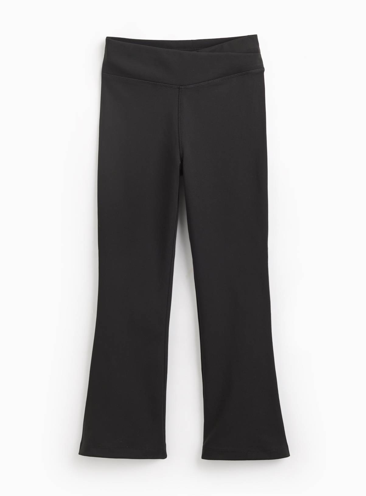 Black Polyester Elastane Wrap Front Flared Yoga Pants 11 years - Image 3