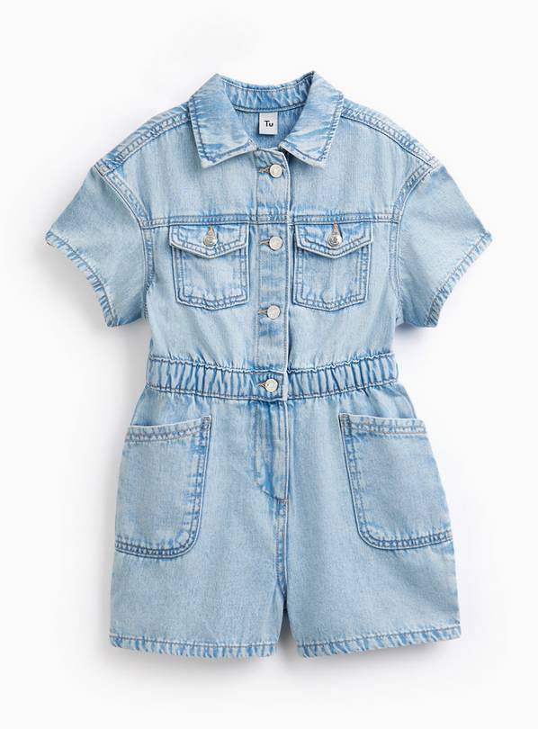 Mid Wash Denim Playsuit 7 years