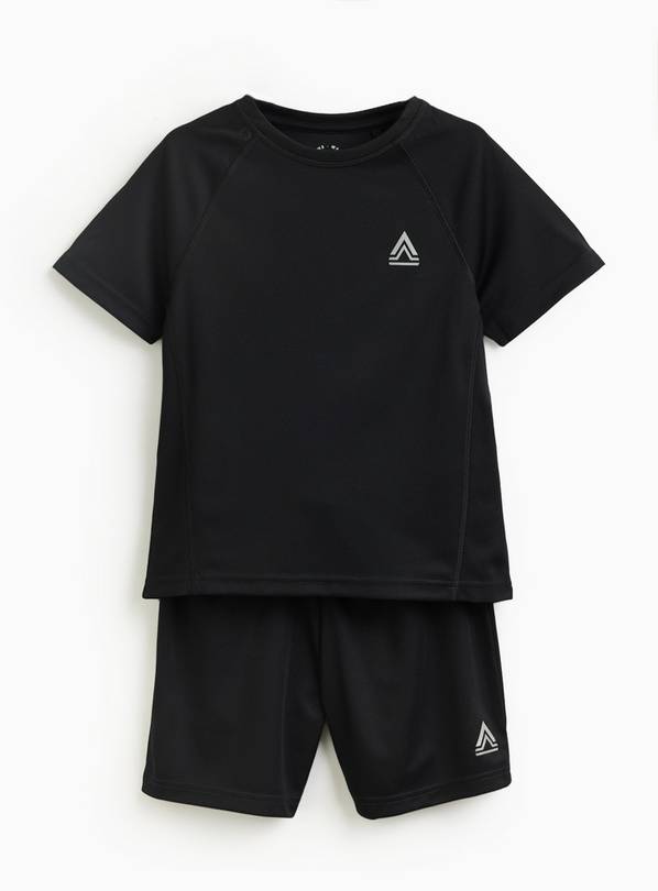 Black T-Shirt & Shorts Active Set 9 years