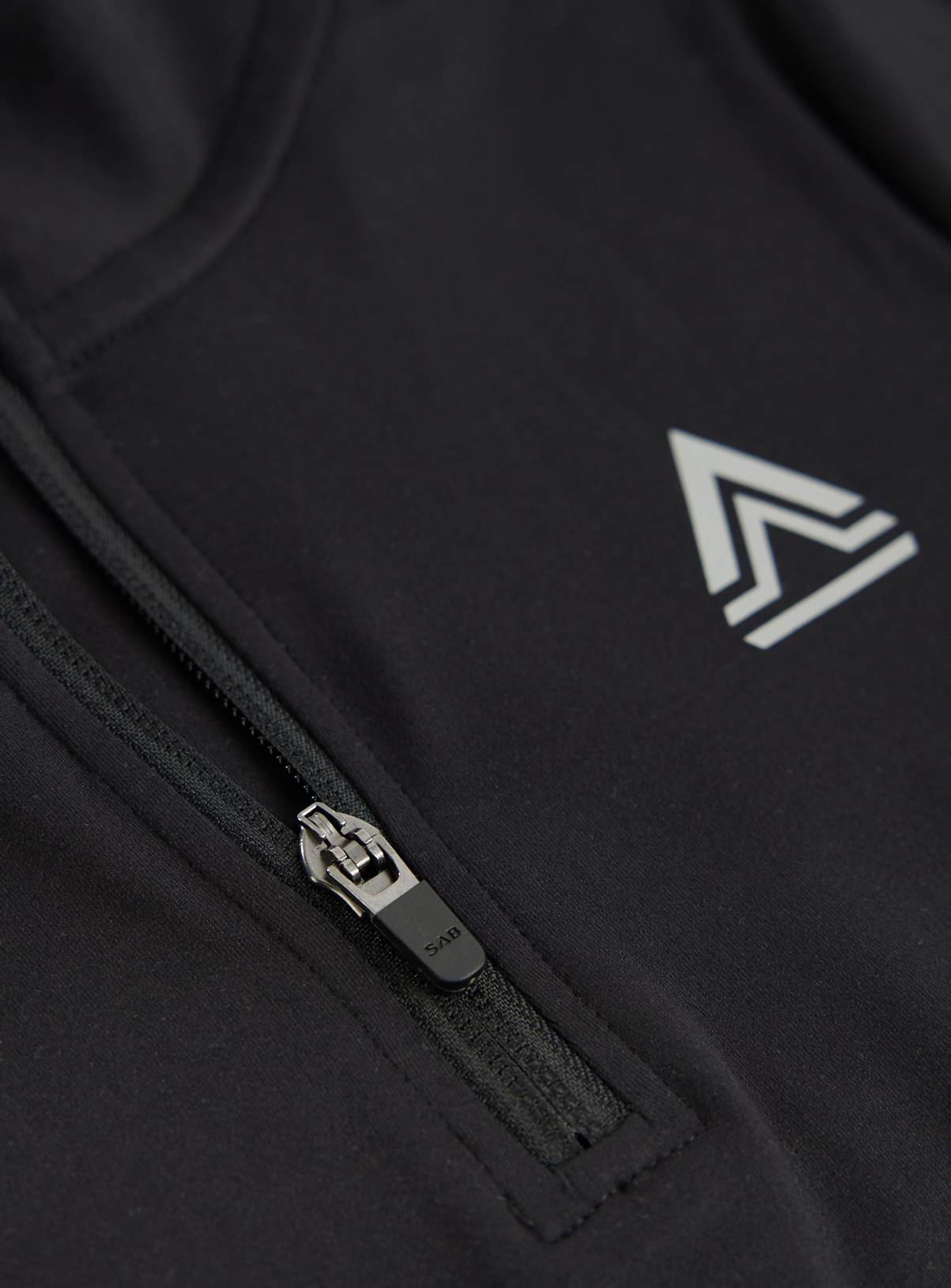 Black Polyester Half Zip Funnel Neck Active Sweatshirt 3 years - Image 4