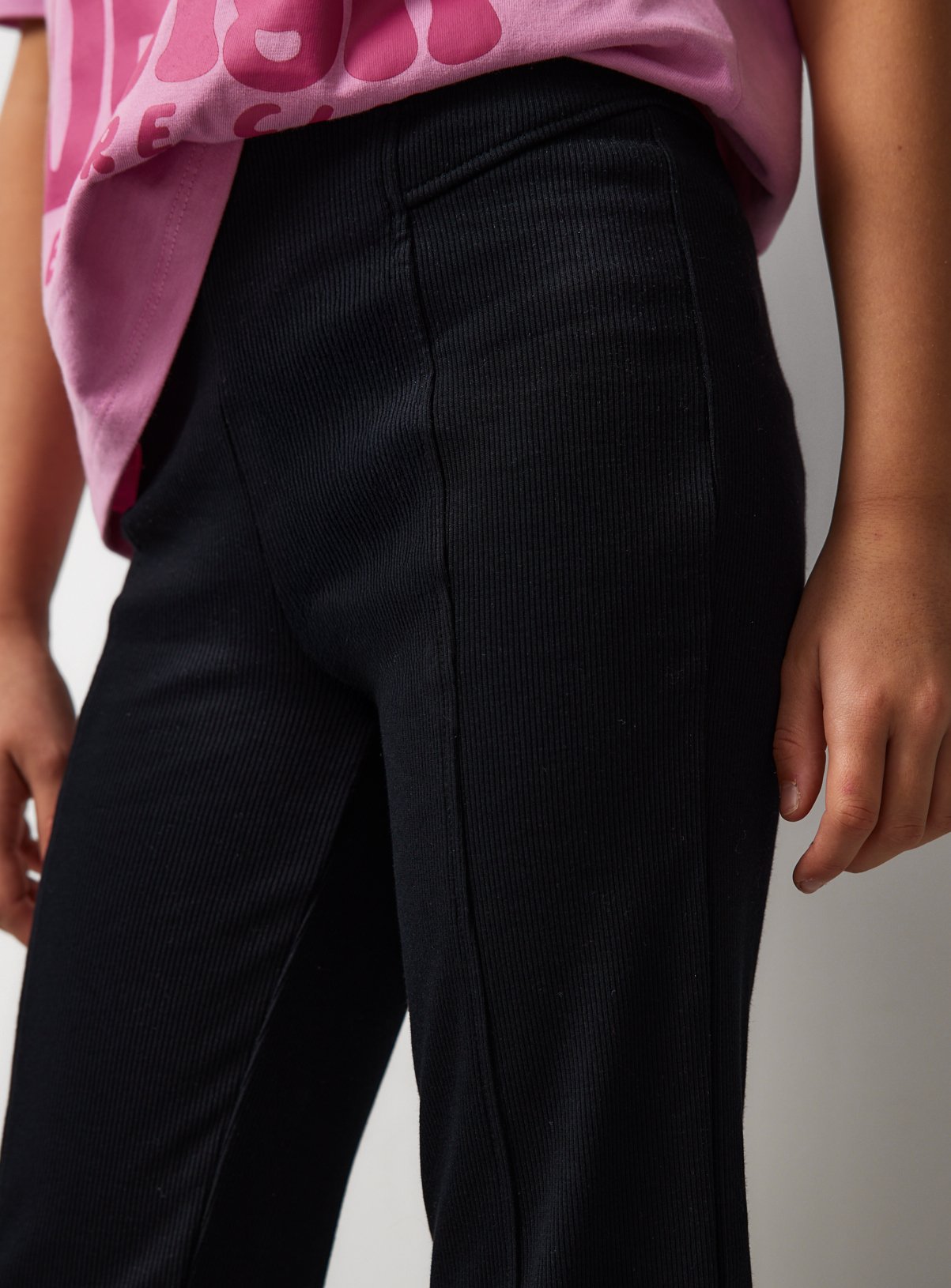 Black Panel Ribbed Flares 6 years - Image 2 thumbnail