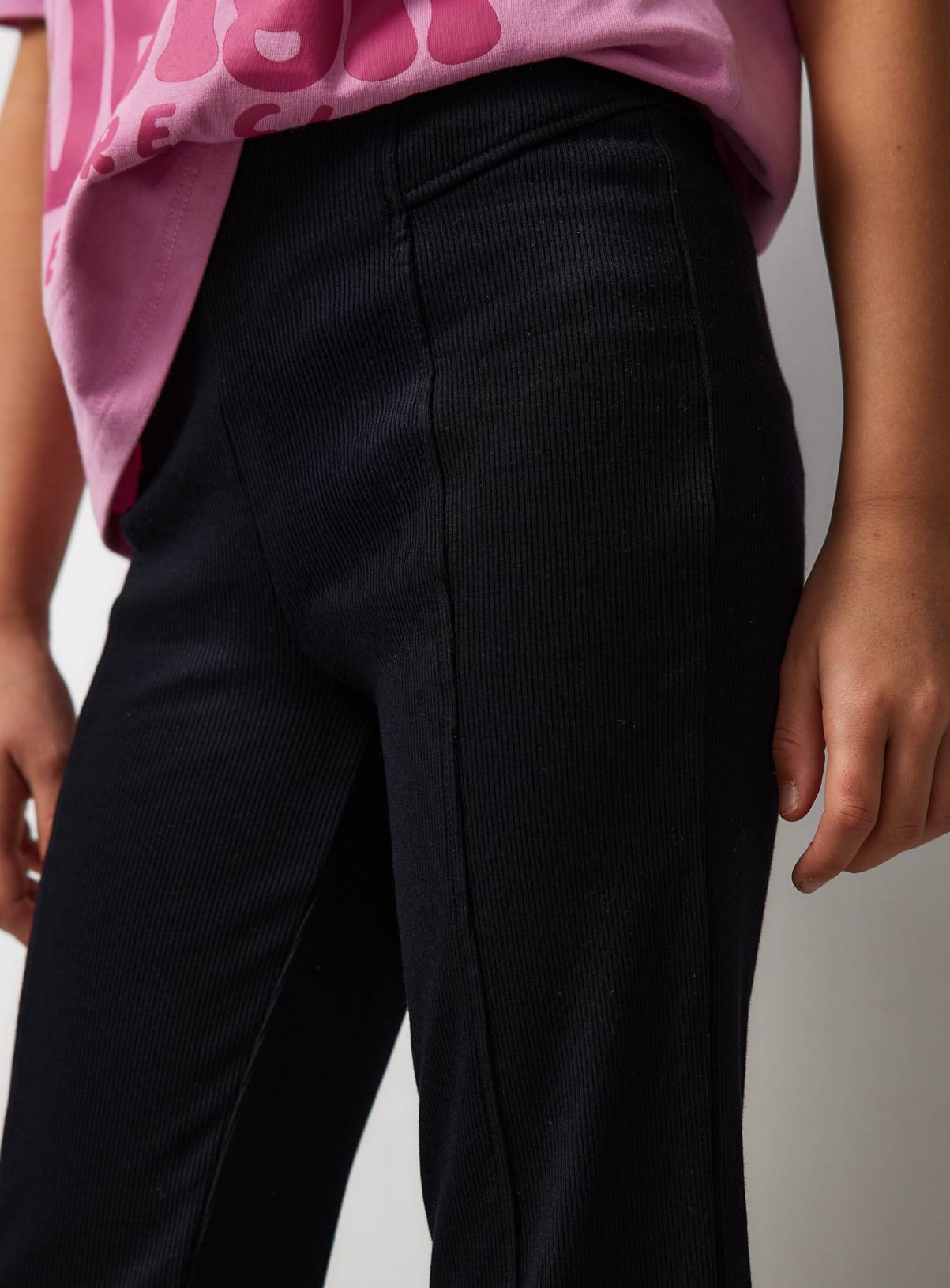 Black Panel Ribbed Flares 6 years - Image 2
