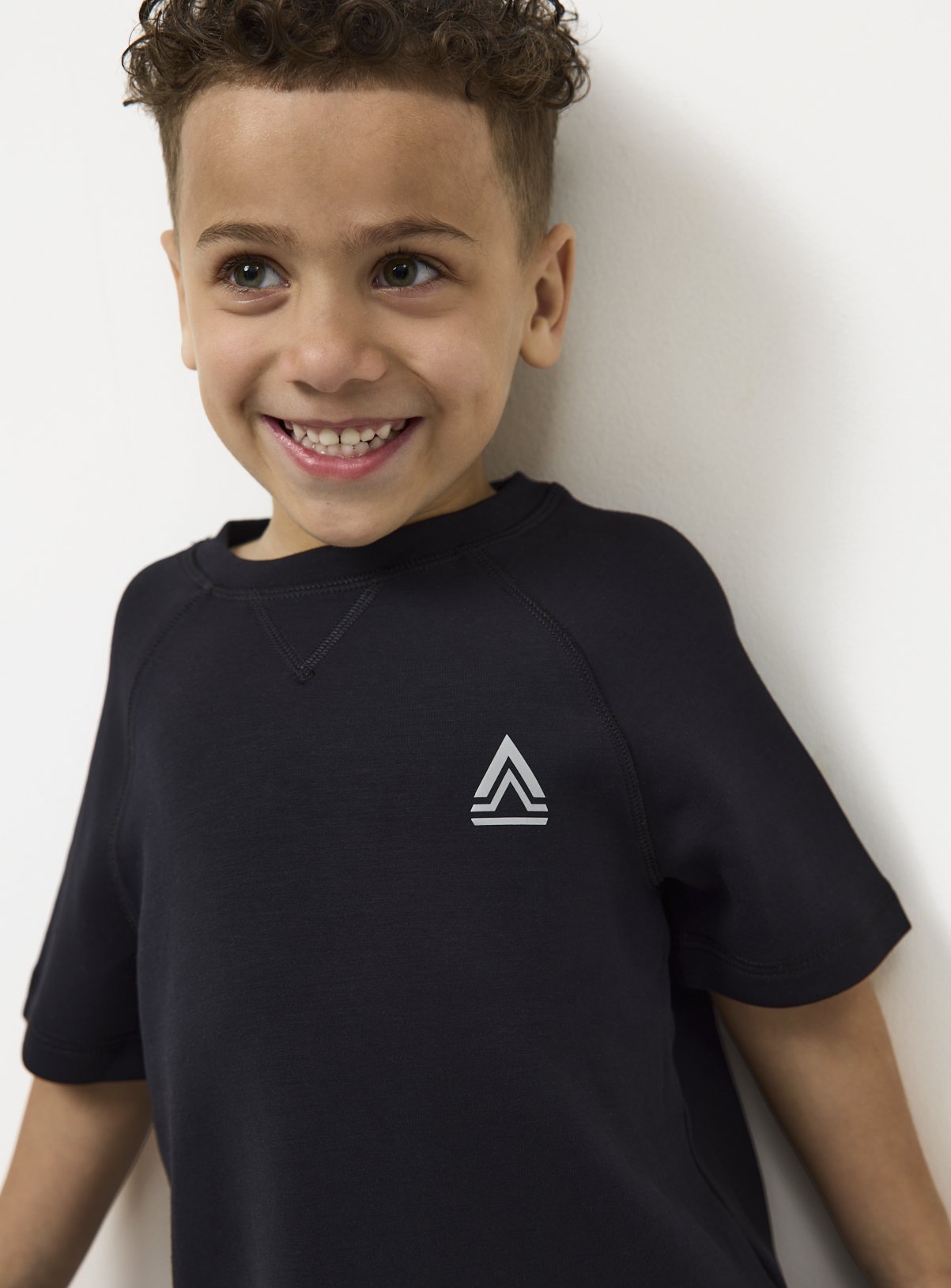 Black Modal Short Sleeve T-Shirt and Shorts Set 11 years - Image 1 thumbnail
