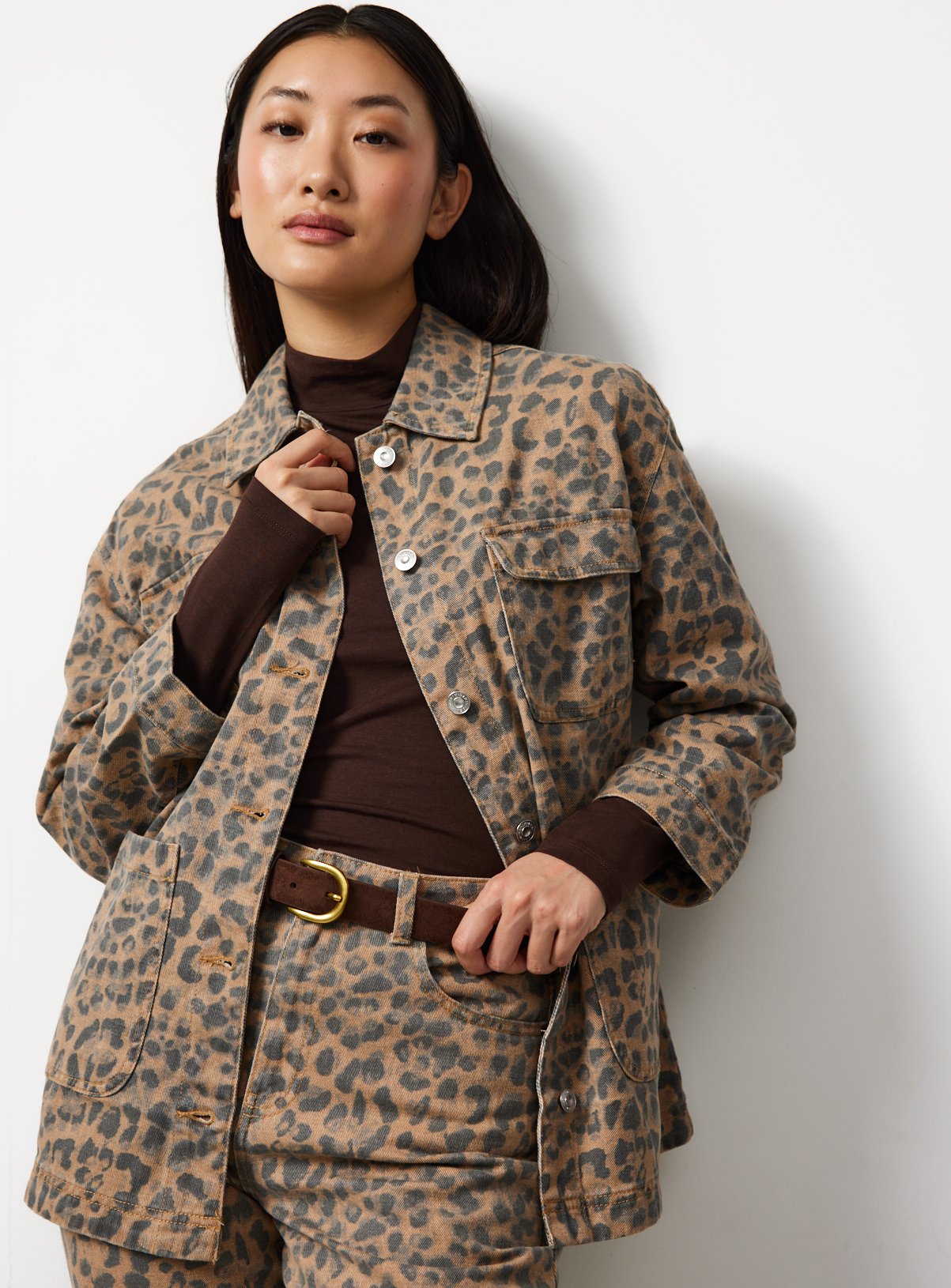 Neutral Animal Print Barn Jacket 14 - Image 3 thumbnail