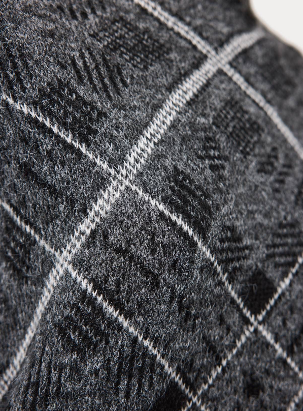 Grey Brushed Check High Neck Co-ord Jumper 16 - Image 3