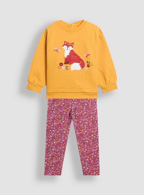JOJO MAMAN BÉBÉ Fox And Flower Sweatshirt And Legging Set 6-12 months