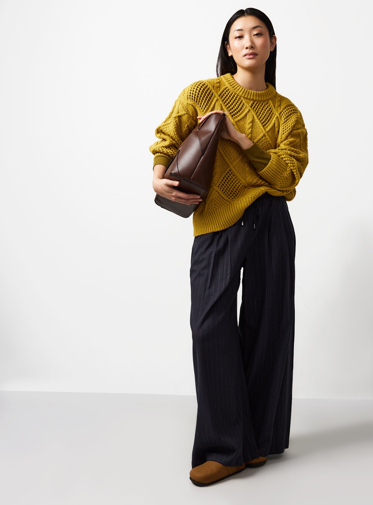 Mustard Cable Knit Jumper 10 - Image 2 thumbnail