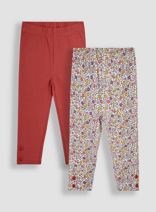 JOJO MAMAN BÉBÉ 2 Pack Ditsy Floral Leggings 6-12 months