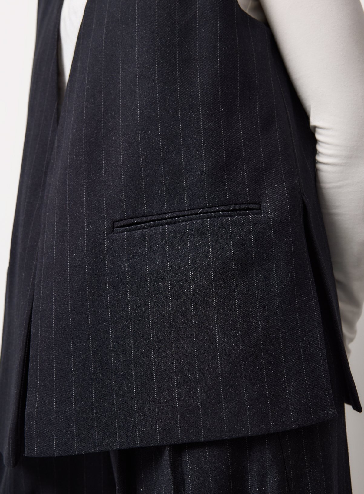 Navy Pinstripe Waistcoat 8 - Image 2 thumbnail