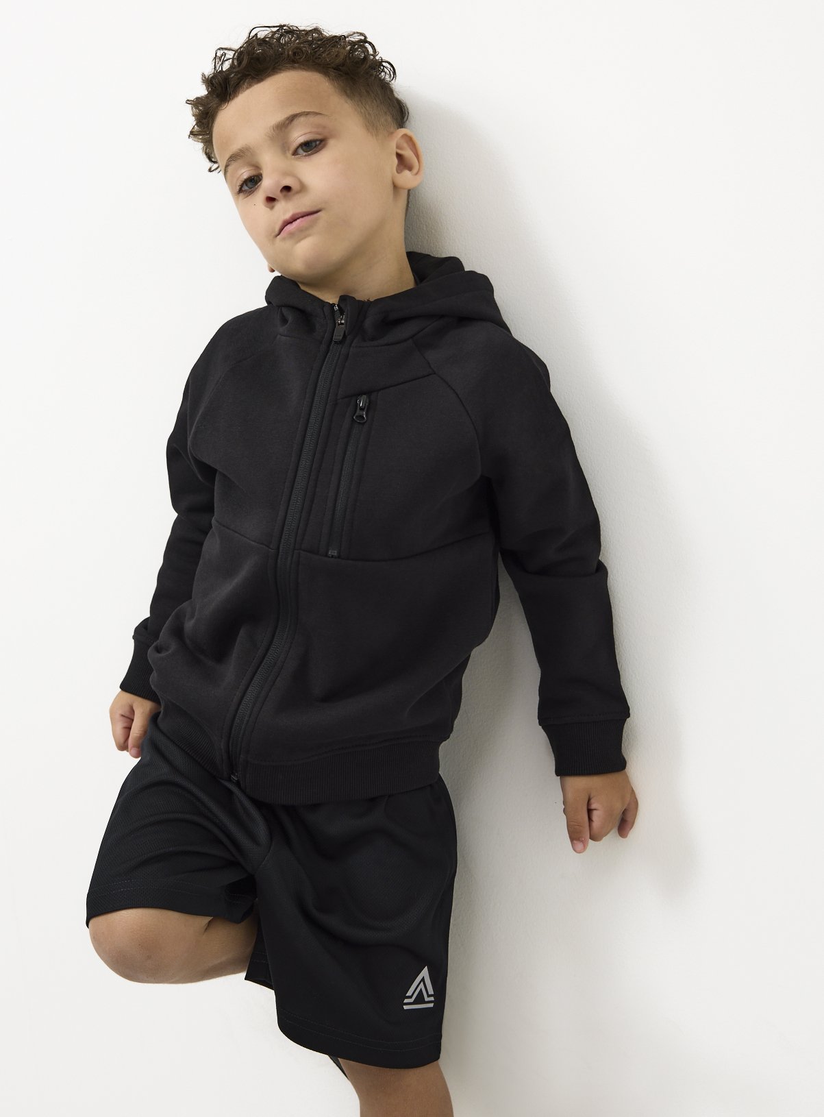 Black Zip Through Sweat Jacket 4 years - Image 1 thumbnail