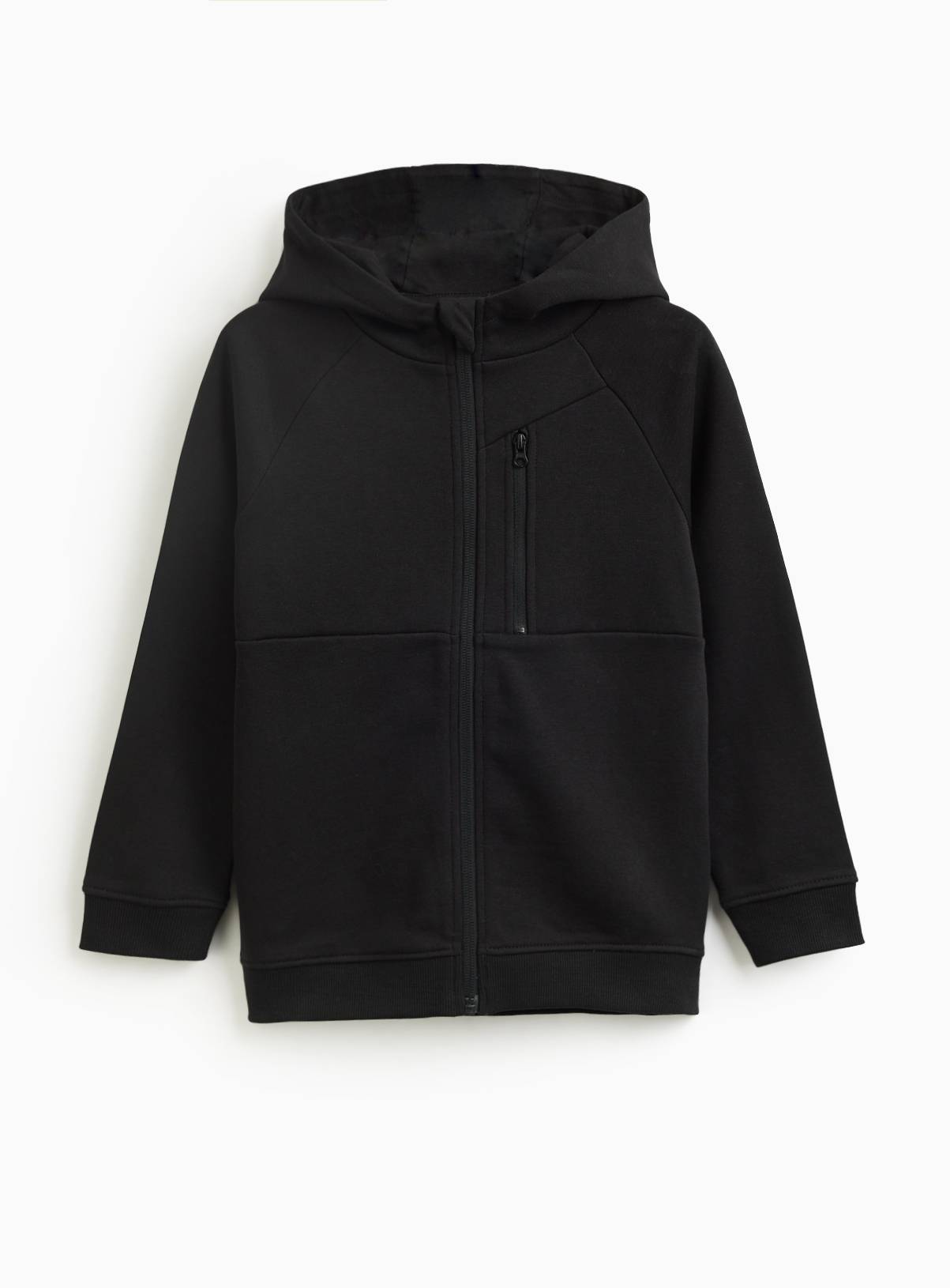 Black Zip Through Sweat Jacket 4 years - Image 2
