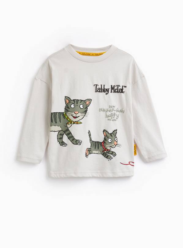 Grey Tabby McTat Long Sleeve Tee 6-7 years